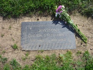 The grave of my great-grandparents, Inglewood, California. Photo courtesy of my cousin Tom Jonsson. 